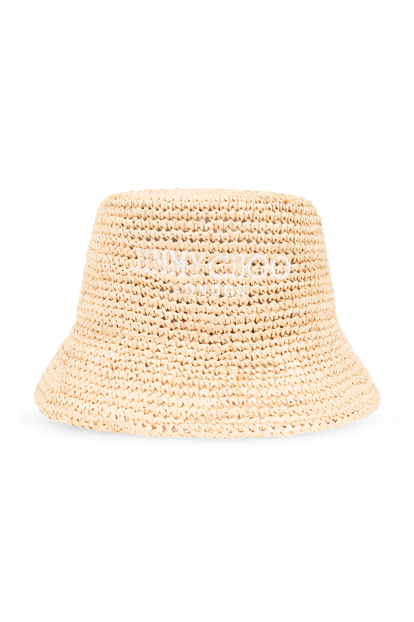 *JIMMY CHOO*ジミーチュウ アテナ バケットハット Natural Jimmy Choo Embroidered Raffia Bucket Hat| ATENA